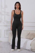 Load image into Gallery viewer, Scoop Neck Wide Strap Active Jumpsuit
