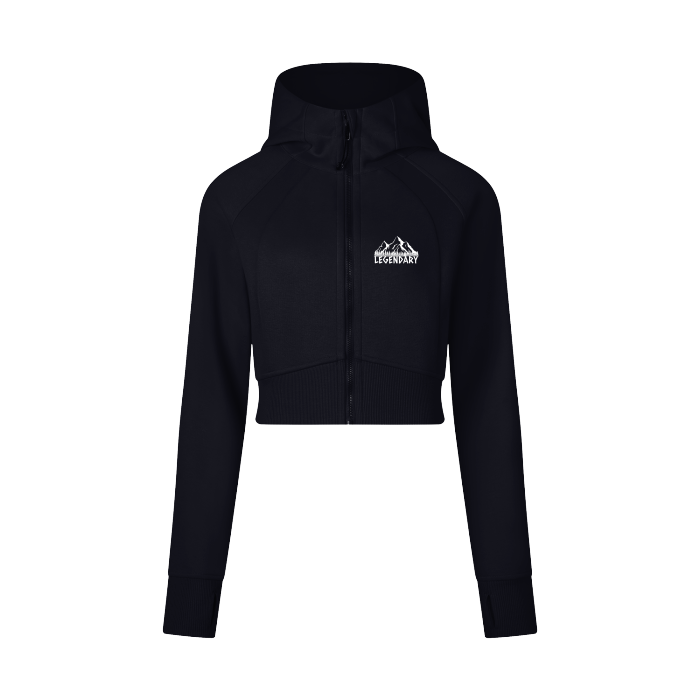 Hoodies,Womens,Zip Up,Crop Top