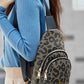 Leopard Print Leather Sling Bag - The Legendary Apparels Brand