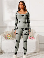 Load image into Gallery viewer, Scoop Neck Long Sleeve Active Jumpsuit
