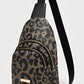 Leopard Print Leather Sling Bag - The Legendary Apparels Brand