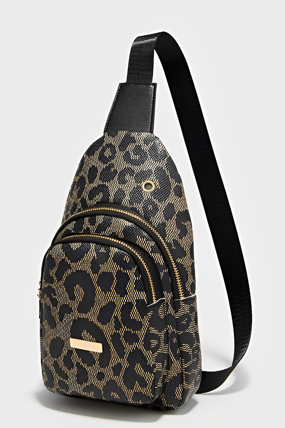 Leopard Print Leather Sling Bag - The Legendary Apparels Brand