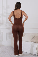 Load image into Gallery viewer, Scoop Neck Wide Strap Active Jumpsuit
