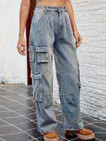 Load image into Gallery viewer, Washed Jeans with Pockets
