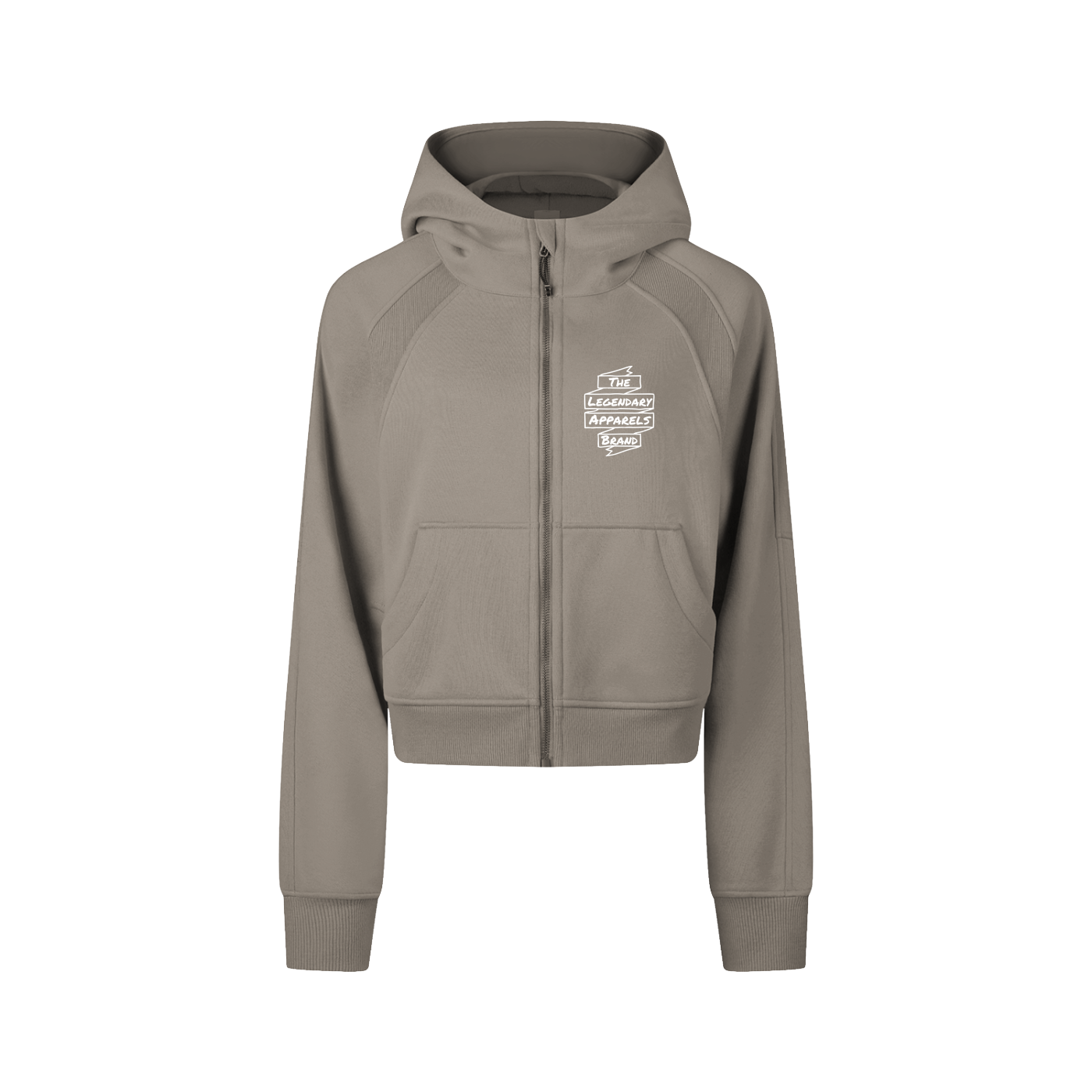 Legendary Logo Cropped Zip-Through Hoodie