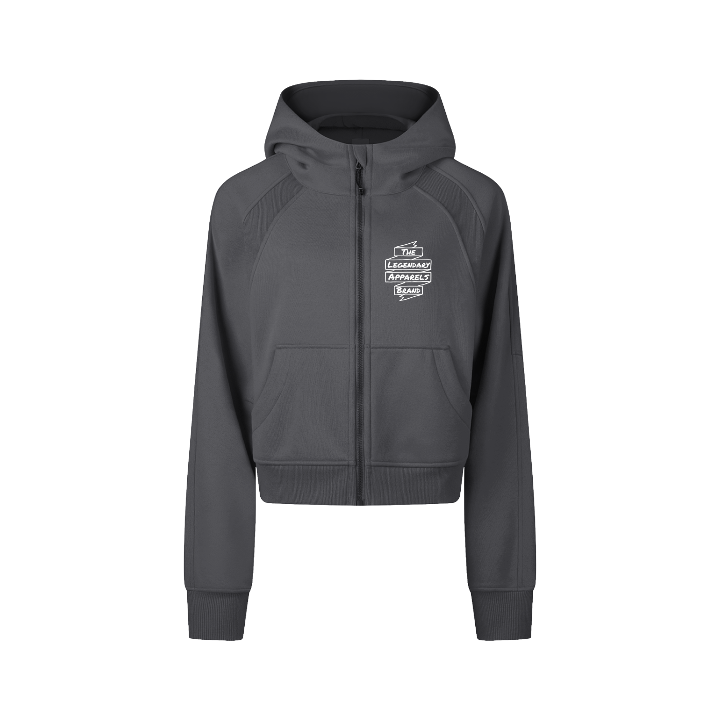 Legendary Logo Cropped Zip-Through Hoodie