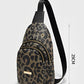 Leopard Print Leather Sling Bag - The Legendary Apparels Brand