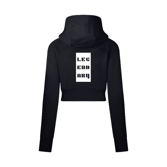 Vertical Box *Slim Fit* Cropped Zip-Through Hoodie - The Legendary Apparels Brand