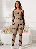 Load image into Gallery viewer, Scoop Neck Long Sleeve Active Jumpsuit
