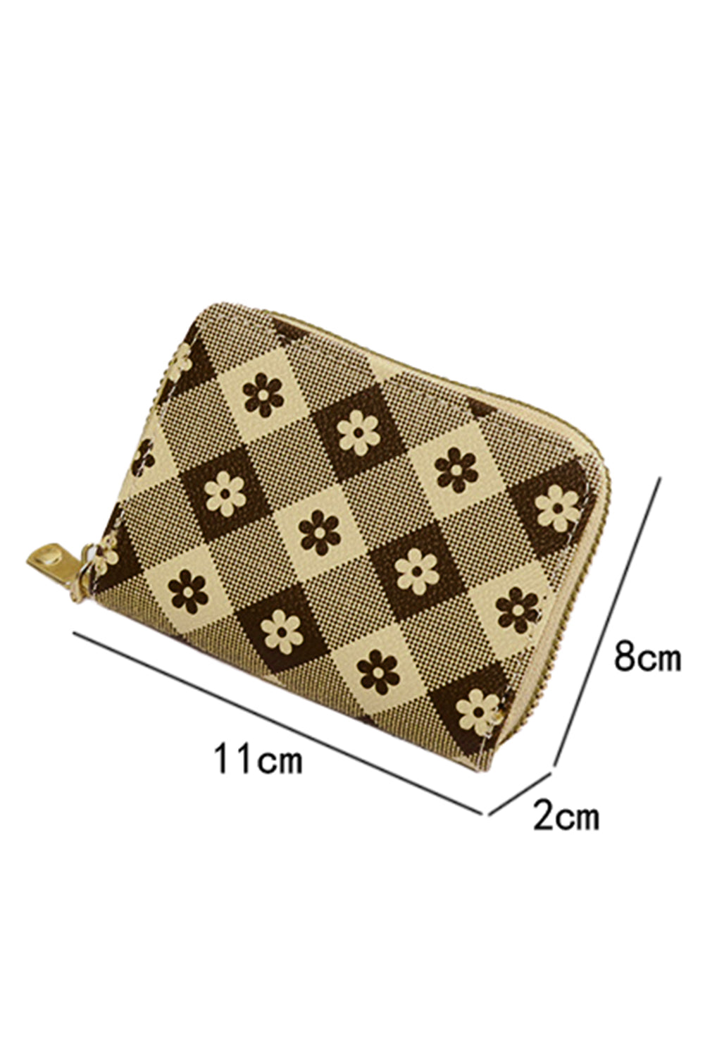 Checkered Flower Leather Wallet - The Legendary Apparels Brand