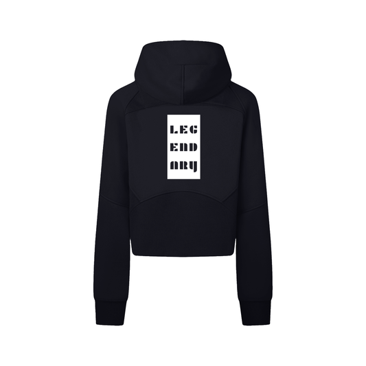 Vertical Box Cropped Zip-Through Hoodie - The Legendary Apparels Brand